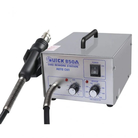 Quick 850A Autocut SMD Rework Station with Dual Core Heating Element Professional Hot Air Soldering Tool