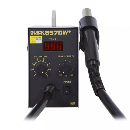 Quick 857DW+ 580W SMD Rework Station Lead Free Adjustable Hot Air Heat Gun