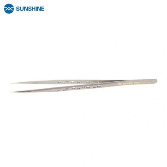 SUNSHINE ST-14K ANTI-STATIC ULTRA PRECISION TWEEZER WITH 9 HOLES - STARIGHT
