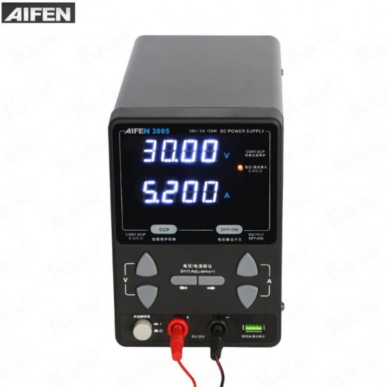 AIFEN 3005 (30V~5A) INTELLIGENT ADJUSTABLE DC REGULATE SWITCH POWER SUPPLY - 150W