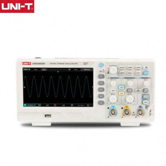 UNI-T UTD2102CEX+ 100Mhz Dual-Channel Digital Storage Oscilloscope with 8-inch Color LCD Display