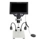 B1200 DIGITAL MICROSCOPE WITH 7 INCH LARGE HD DISPLAY (1-1200X) CONTINUOUS AMPLIFICATION MAGNIFIER WITH METAL STAND AND TWO AUXILIARY LIGHTS