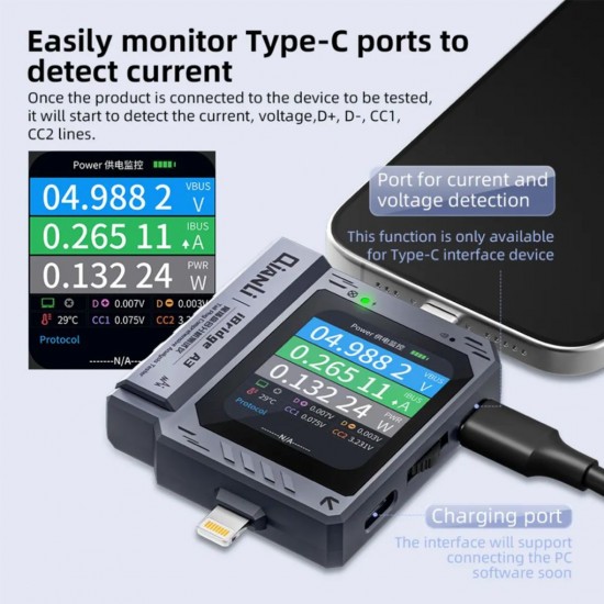 Qianli iBridge A3 Tail Plug Comprehensive Analysis Tester (Type-C to Lightning)
