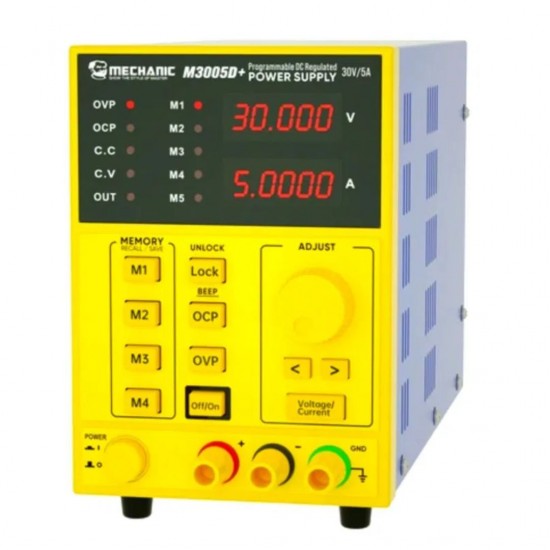 MECHANIC M3005D+ 5 Digit Digital Adjustable Power Supply - 30V 5A