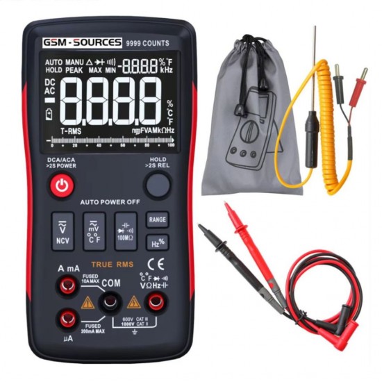 GSM SOURCES ZT-X MULTI-FUNCTIONAL HIGH-PRECISION INTELLIGENT DIGITAL MULTIMETER WITH 9999 COUNTS