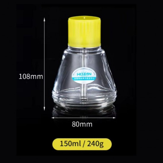 HOZAN CONE SHAPE ALCOHOL DISPENSER GLASS BOTTLE WITH CONICAL PUMP - 150ML