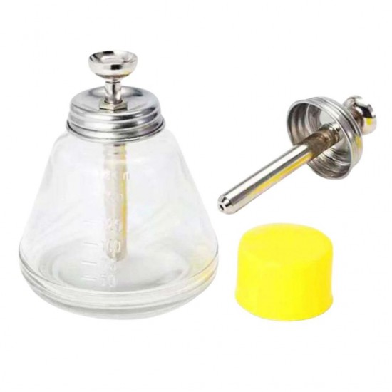 CONE SHAPE ALCOHOL DISPENSER GLASS BOTTLE WITH CONICAL PUMP - 180ML
