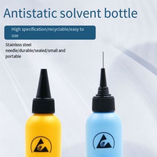 ESD PLASTIC SOLVENT BOTTLE DISPENSER LEAK PROOF WITH NEEDLE FOR GLUE REMOVE