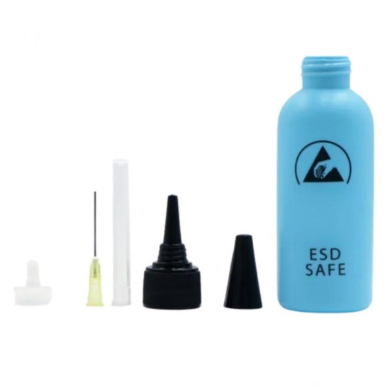 ESD PLASTIC SOLVENT BOTTLE DISPENSER LEAK PROOF WITH NEEDLE FOR GLUE REMOVE