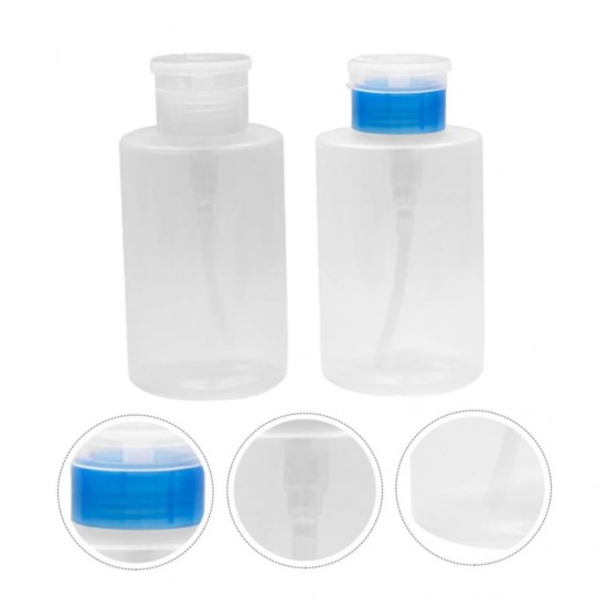LIQUID PUSH DOWN PUMP DISPENSER BOTTLE WITH FLIP TOP CAP