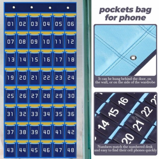 48 POCKETS HANGING STORAGE ORGANIZER FOR PHONES & ACCESSORIES