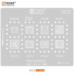 AMAOE MU-3 MTK CPU BGA REBALLING STENCIL FOR MEDIATEK - 0.12MM