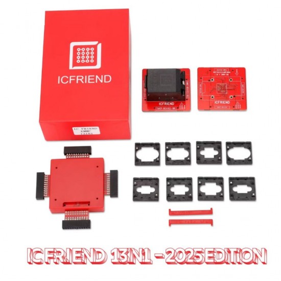 Easy JTAG Plus Box Black Edition With 3 ISP Adaptor With IC Friend 13in1 Emmc Set (2025 Edition)