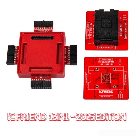 Easy JTAG Plus Box Black Edition With 3 ISP Adaptor With IC Friend 13in1 Emmc Set (2025 Edition)