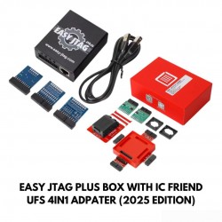 EASY JTAG PLUS BOX BLACK EDITION WITH 3 ISP ADAPTOR WITH IC FRIEND NB-UFS 4 IN 1 ADAPTER - (2025 EDITION)