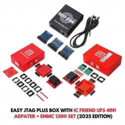 EASY JTAG PLUS BOX BLACK EDITION WITH 3 ISP ADAPTOR + IC FRIEND NB-UFS 4 IN 1 ADAPTER + IC FRIEND 13IN1 EMMC SET (2025 EDITION)