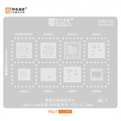 AMAOE MQ-5 STENCIL FOR MTK / QUALCOMM CPU