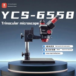 YCS 6558 X Trinocular Stereo Microscope for Electronics Repair