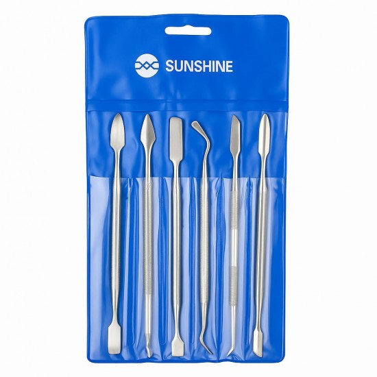 Sunshine 6-in-1 Stainless Steel Mobile Phone Repair Opening Tools Kit for Smartphone & Tablet Disassembly