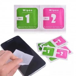 Mobile Screen Wet and Dry Cleaning Wipes Lint-Free Cleaner for Mobiles, Laptops & Computer Displays