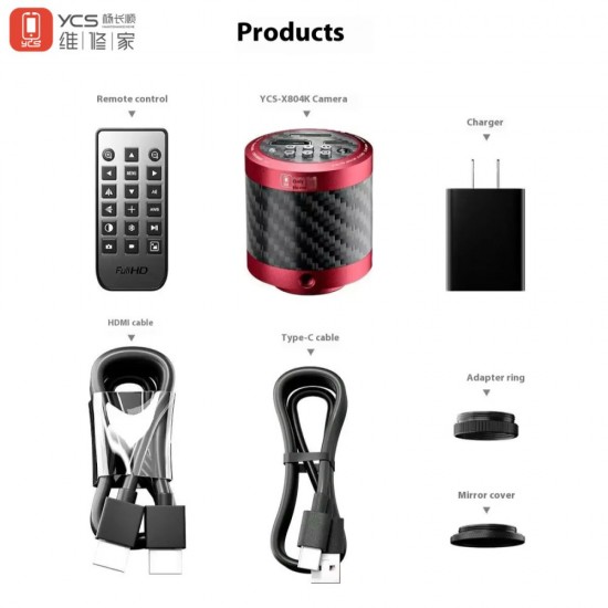 YCS X80 4K HDMI & Type-C Industrial Camera for Trinocular Microscopes With Sony 1/1.8 Inch CMOS Sensor