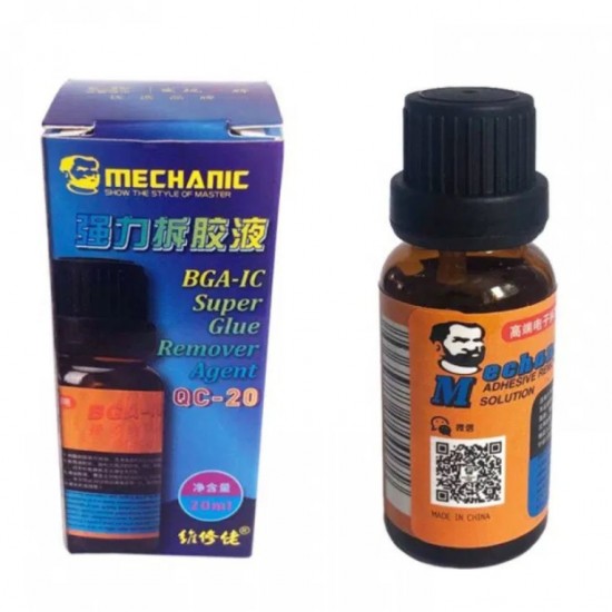 MECHANIC BGA IC QC-20 Super Glue Remover - 20ml Adhesive Cleaner