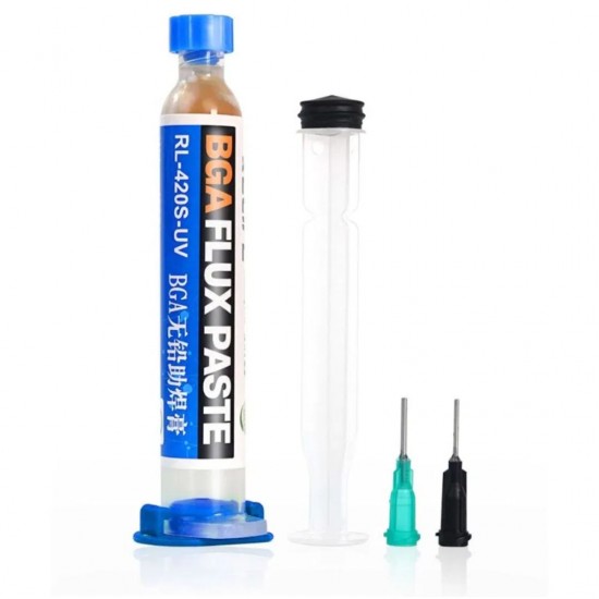 RELIFE RL-420S Lead-Free UV Flux Paste with Push Rod - Ideal for BGA Soldering