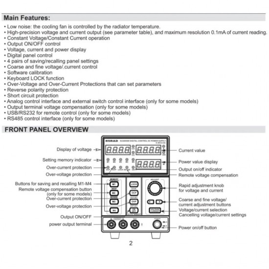 KORAD KA3005DS Programmable DC Power Supply - Upgraded 30V 5A Model