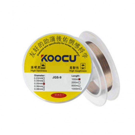 KOOCU JGS-9 0.05MM High Hardness Cutting Wire - Ideal for Mobile LCD Repair