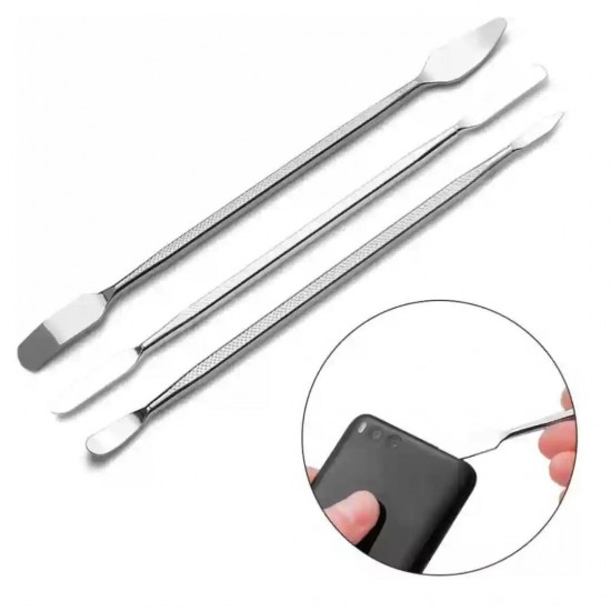 Universal Steel Opener Set - 3 Professional Pry Tools for Mobile LCD Opening