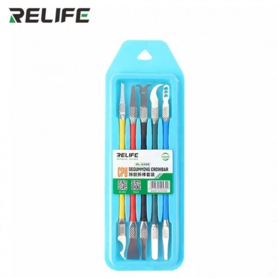 RELIFE RL-049B CPU Glue Removal Crowbar Knife Set for Precise Repairs