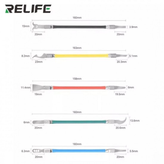 RELIFE RL-049B CPU Glue Removal Crowbar Knife Set for Precise Repairs