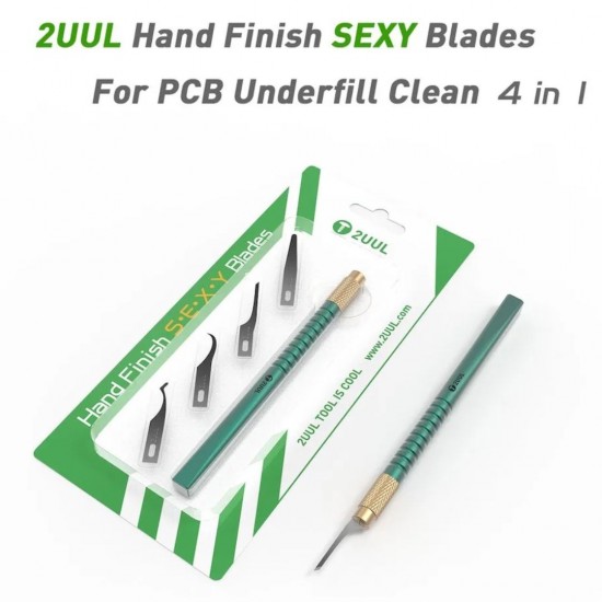 2UUL 4-in-1 Precision Blade Set for Motherboard & BGA IC Glue Cleaning