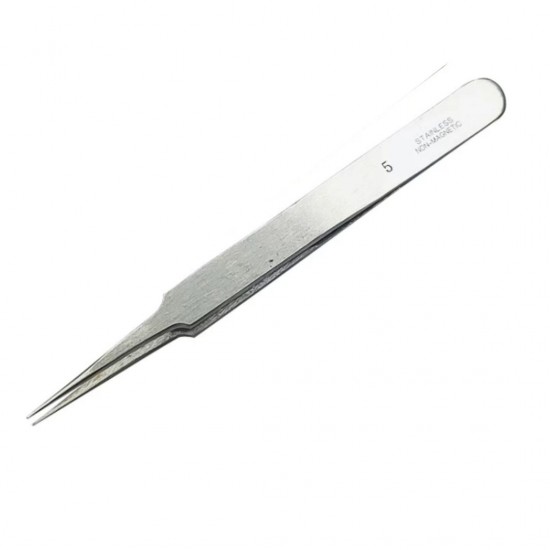 Stainless Steel No. 5 Tweezers – Ideal for Precision Work