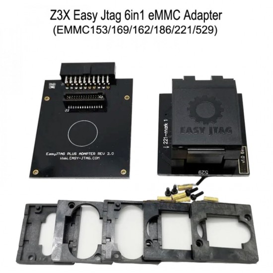 Easy JTAG EMMC 6 in 1 Socket for BGA 153 / 169 / 162 / 186 / 221 / 569