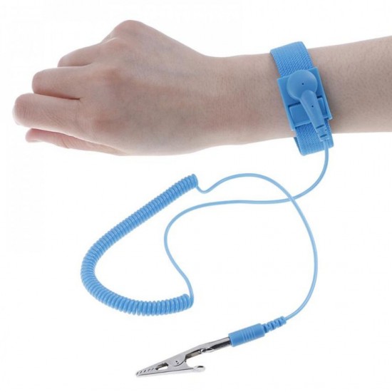 Anti-Static Bracelet with Electrostatic ESD Discharge Cable & Reusable Wrist Band