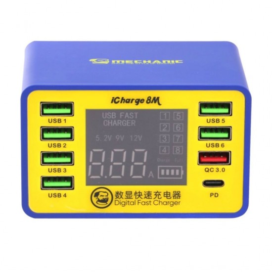 Mechanic iCharge 8M – 8-Port Intelligent Digital Fast Charger