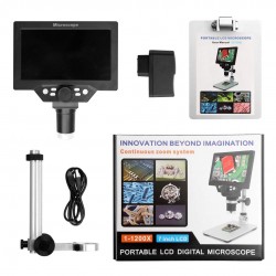 High-Definition 1-1200X HD Portable LCD Digital Microscope with 7 Inch Screen