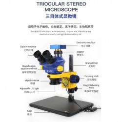 MECHANIC D75T-B11 TRINOCULAR STEREO MICROSCOPE ORIGINAL WITH 7X 50X CONTINUOUS ZOOM