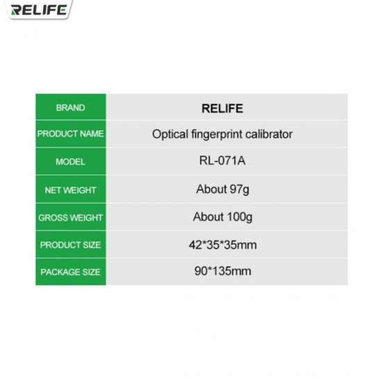 High-Precision RELIFE RL-071A Optical Fingerprint Calibrator for Android Devices