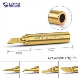 MECHANIC 900M T-K Copper Soldering Iron Tips Knife Shaped Precision Tips for Soldering Stations