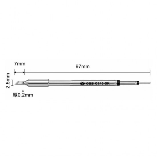 OSS Team C245-SK Knife Soldering Iron Tip Compatible with JBC, GVM, and OSS Team T245 Stations