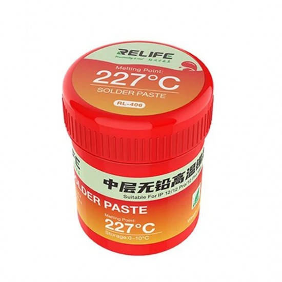 Relife RL-406 Solder PPD Paste 227°C Pack of 40 Gram Containing Silver