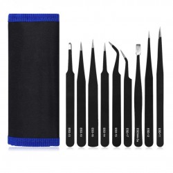 Tweezer TE-A043 Anti-Static ESD Set Pack of 9 Pcs