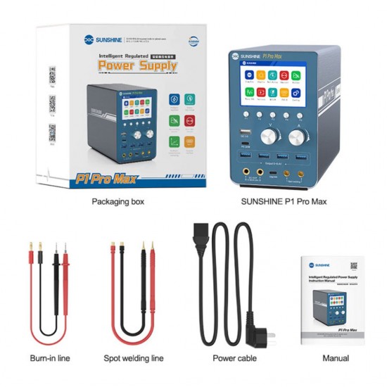 Sunshine P1 Pro Max Intelligent Regulated Power Supply (30V) With Waveform Display And Battery Spot Welding Machine