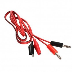 Universal Plug to Alligator Clip Cable Red And Black for DC Power Supply