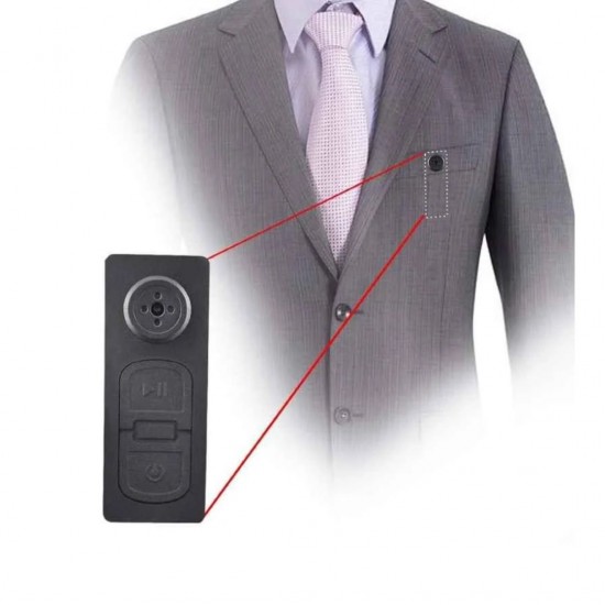 Button Spy Camera with HD Audio And Video Recorder 1080p Mini Secret Button Spy Camera