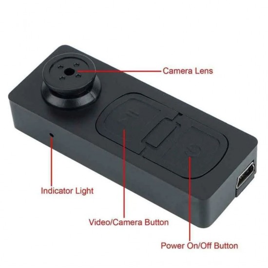 Button Spy Camera with HD Audio And Video Recorder 1080p Mini Secret Button Spy Camera