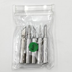 5 PCS Silver Soldering Iron Tip Set Durable Replacement Tips for Enhanced Soldering Performance