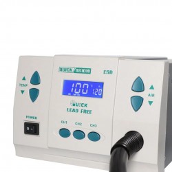 Quick 861DW Lead-Free Hot Air SMD Rework Station with Adjustable Heat Changing Channels Precision Soldering Tool